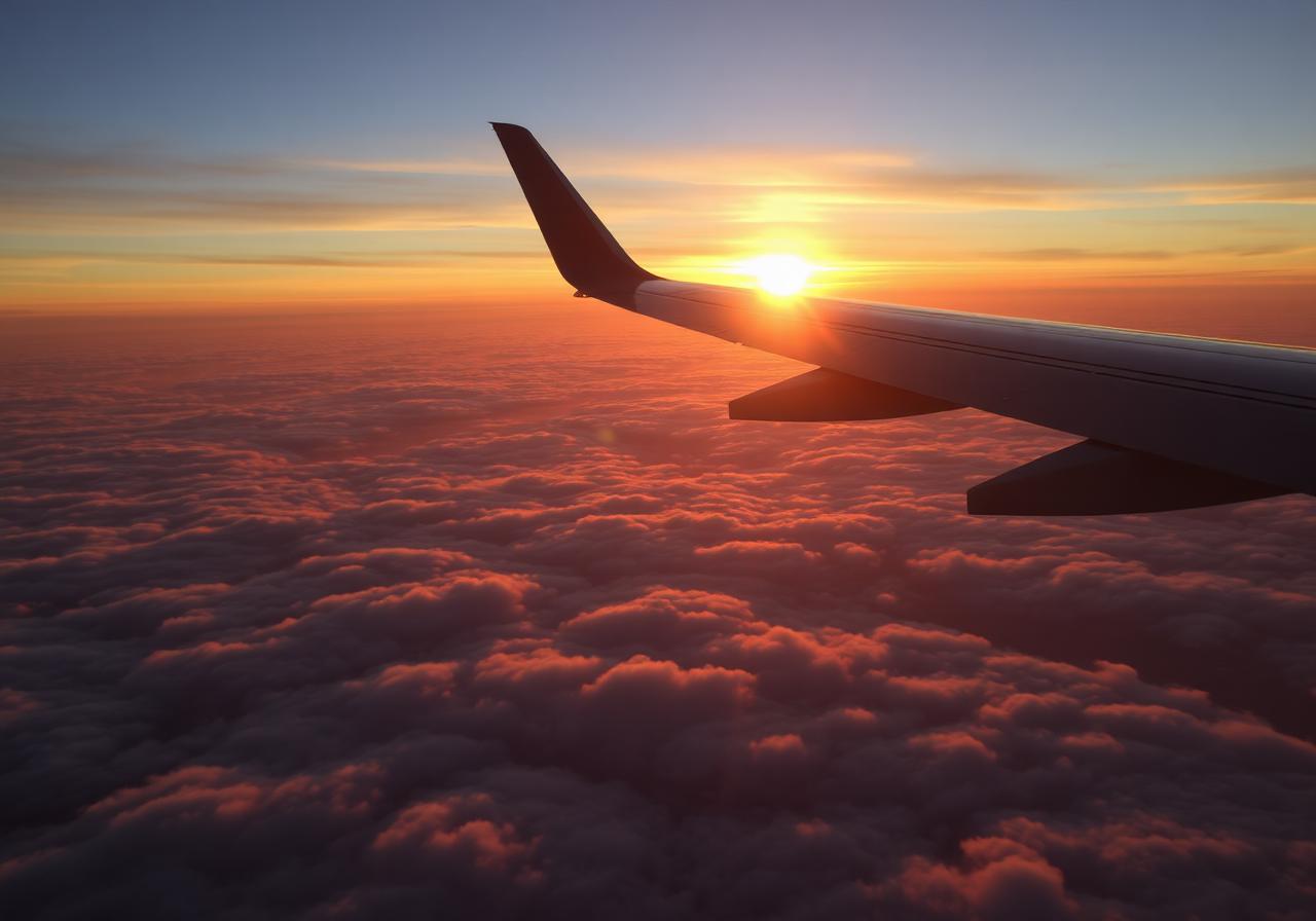 Sunset above the clouds